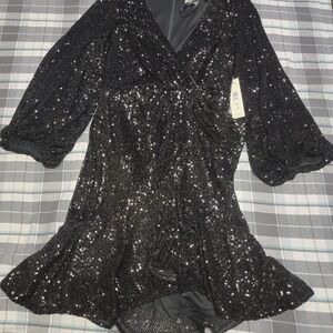 Eliza J Elegant Black Dress Size 4P